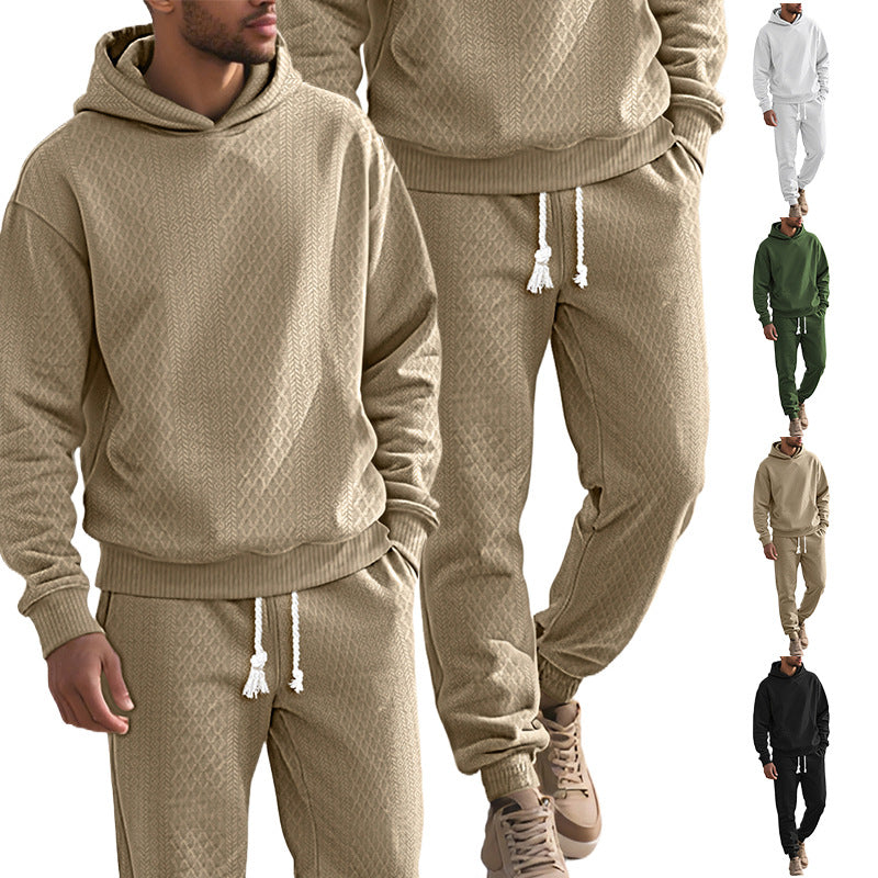 Men's Structured Lounge Set with Hoodie and Joggers Chichicherry