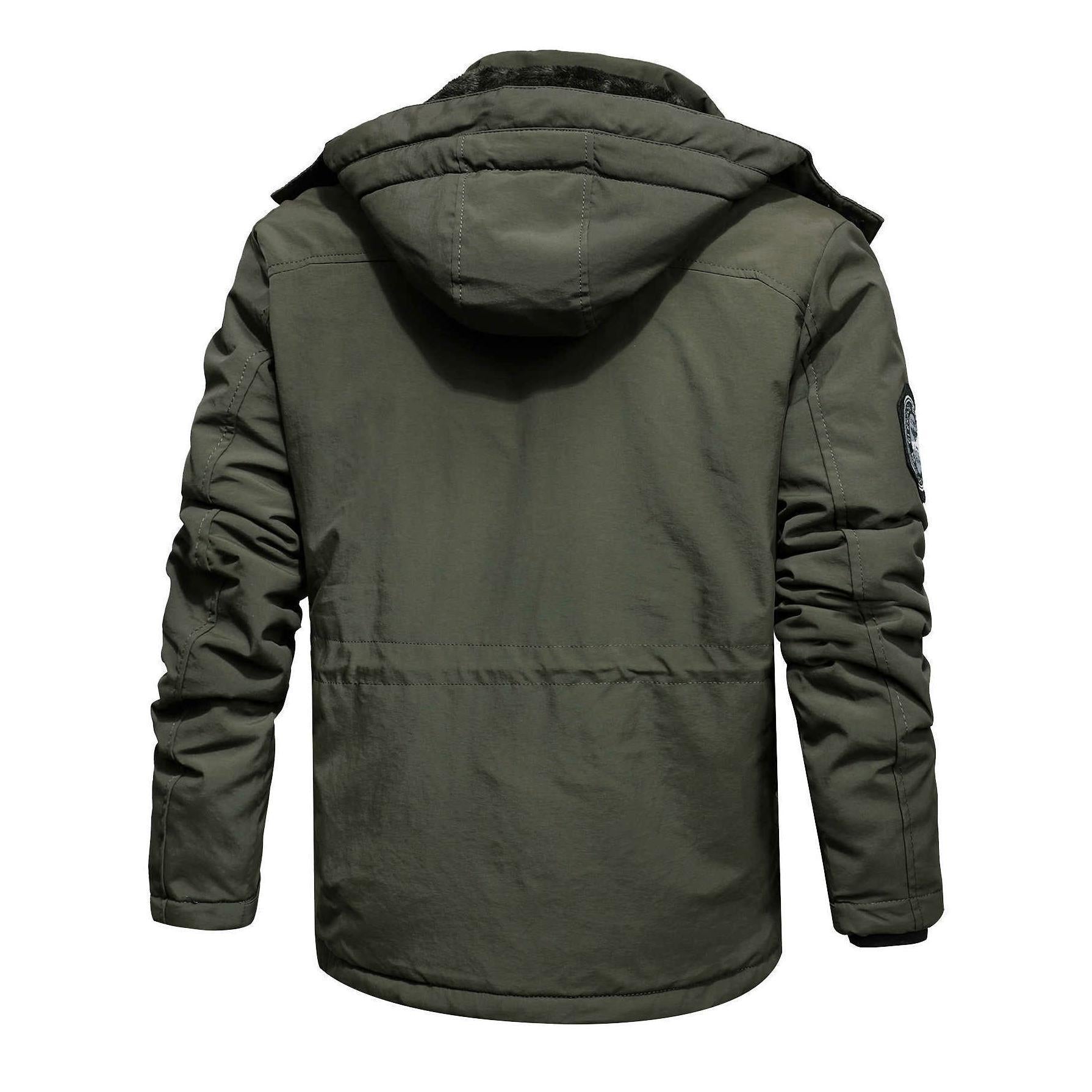 Men's Thermo-Field Jacket with Teddy Fleece Lining, Utility Pockets and Windproof Front Chichicherry