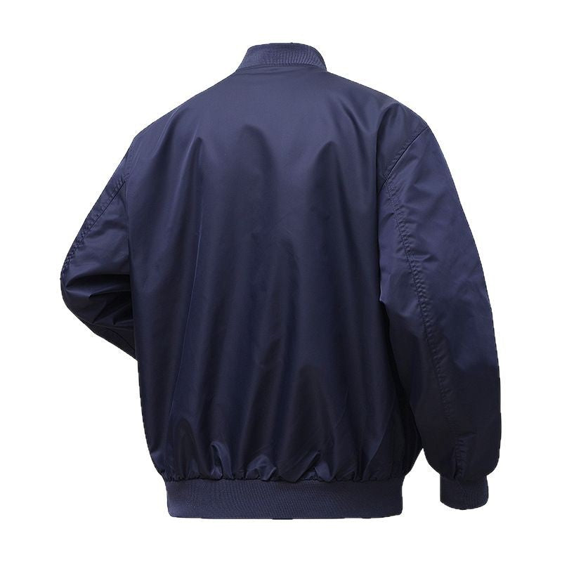 Men's Urban Nylon Flight Bomber with Utility Arm Pocket and Two-Way Zipper Chichicherry