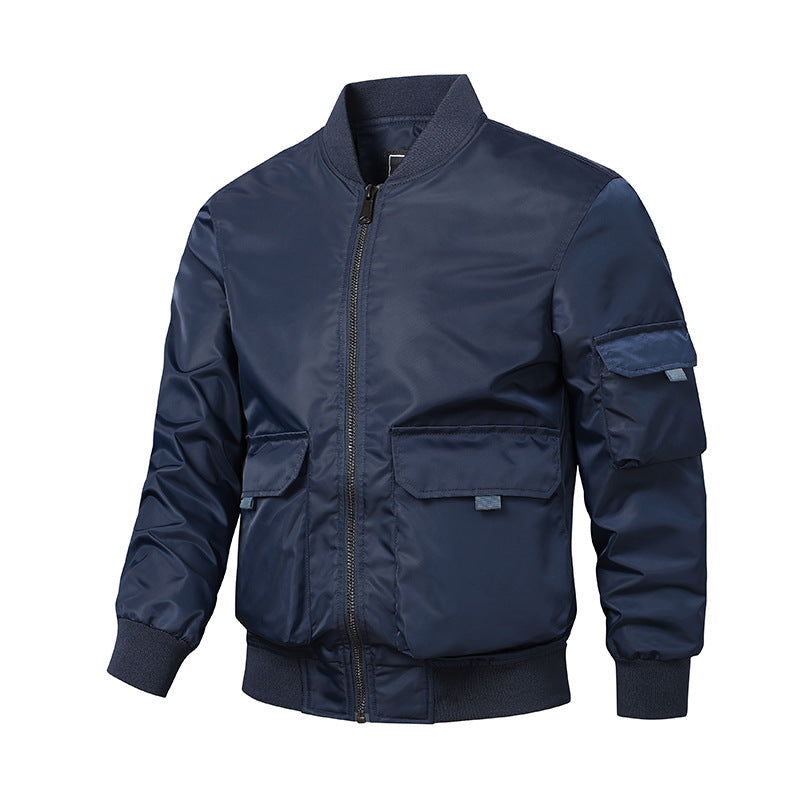 Men's bomber jacket in utility style with wind-resistant shell, multiple pockets and ribbed cuffs Chichicherry