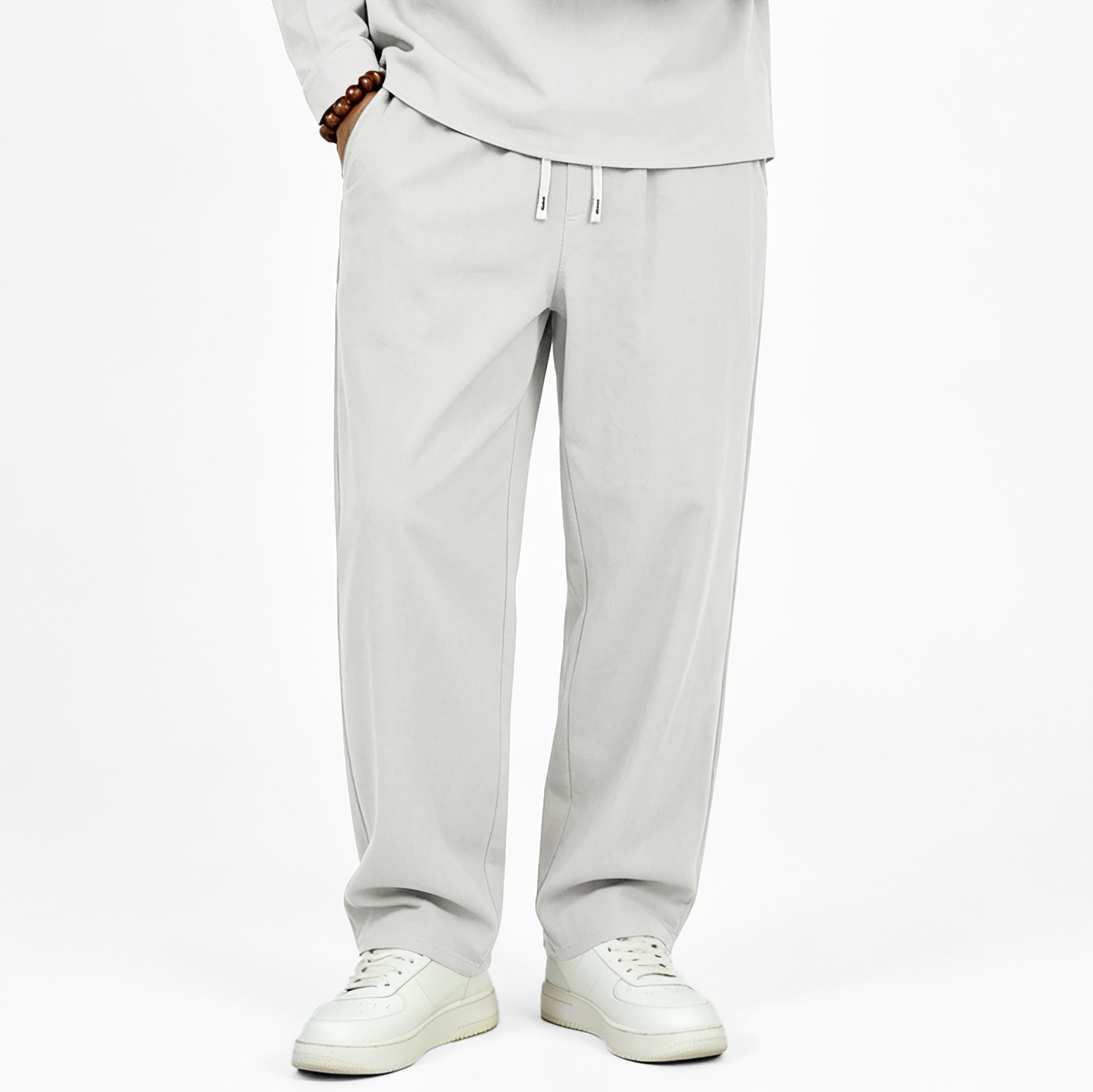 Men's Casual Jogging Pants with Drawstring and Straight Cut Chichicherry