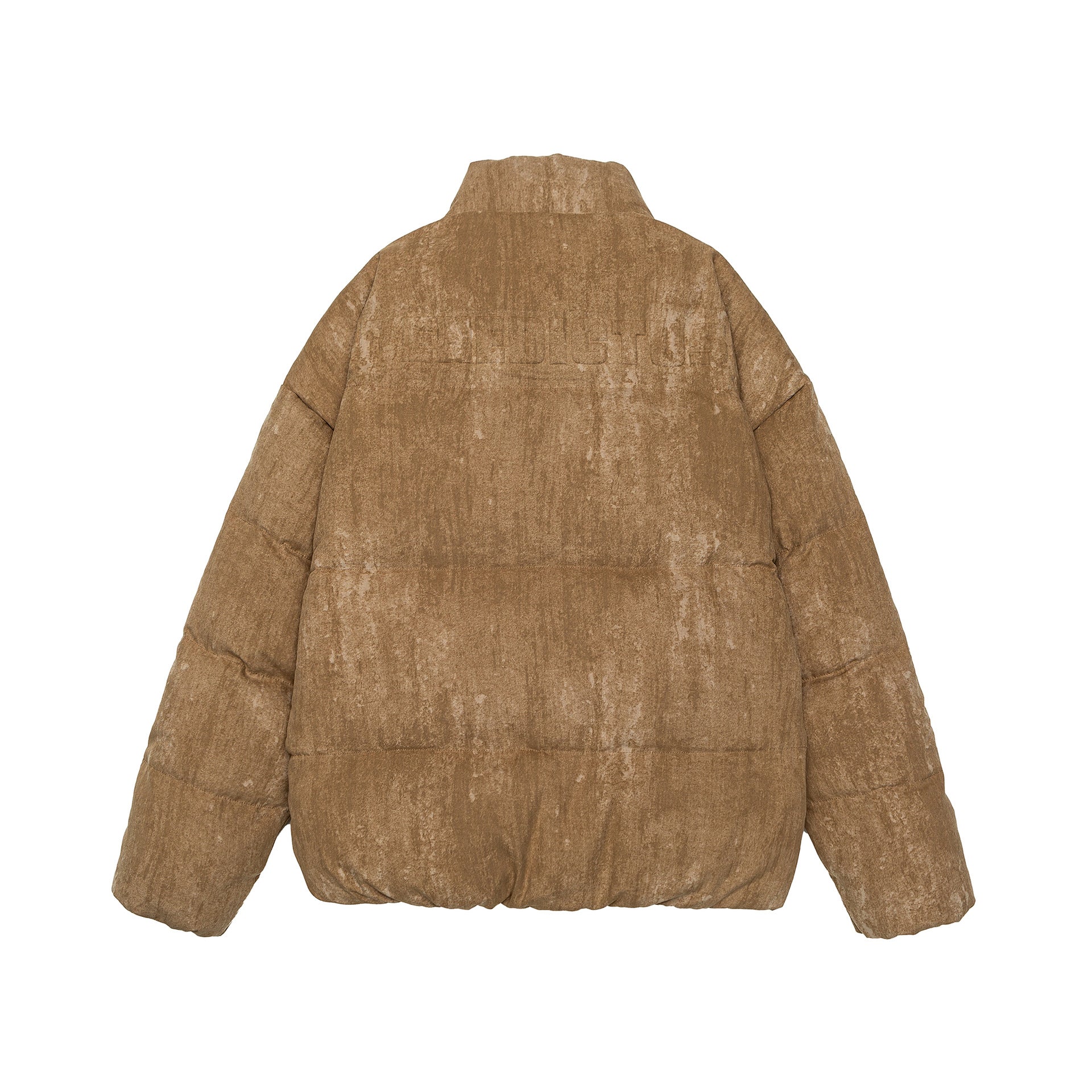 Men's Oversize Quilted Thermal Puffer Jacket with High Stand Collar Chichicherry