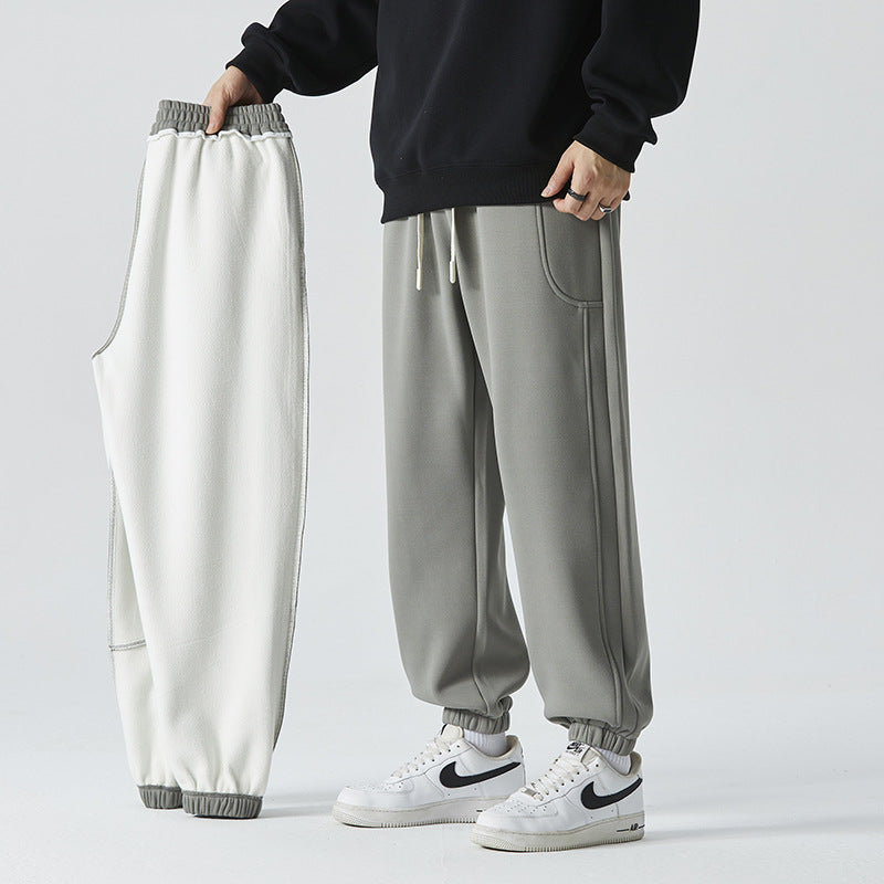 Men Comfortable Athletic Jogging Pants with Drawstring and Elastic Ankle Cuffs Chichicherry