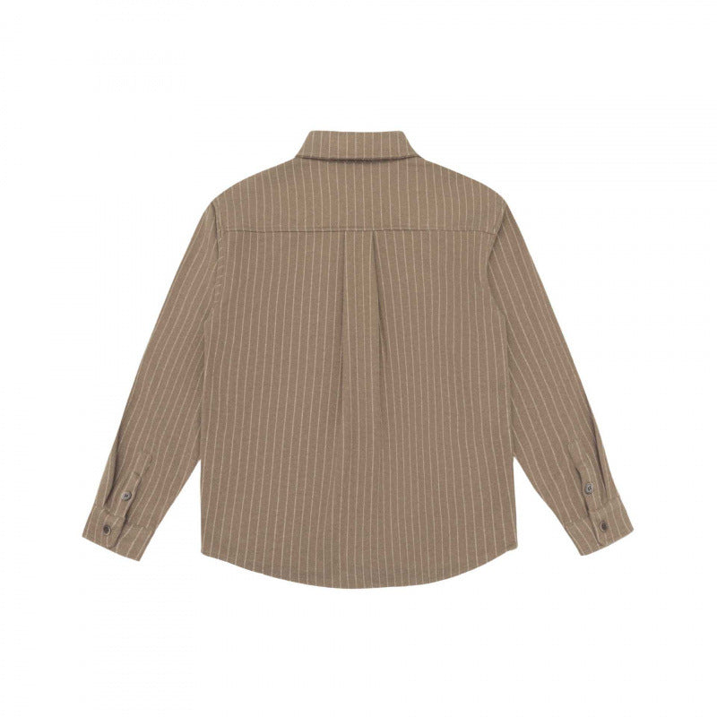 Men's boxy shirt with pinstripes, raglan sleeves, and soft flannel feel Chichicherry