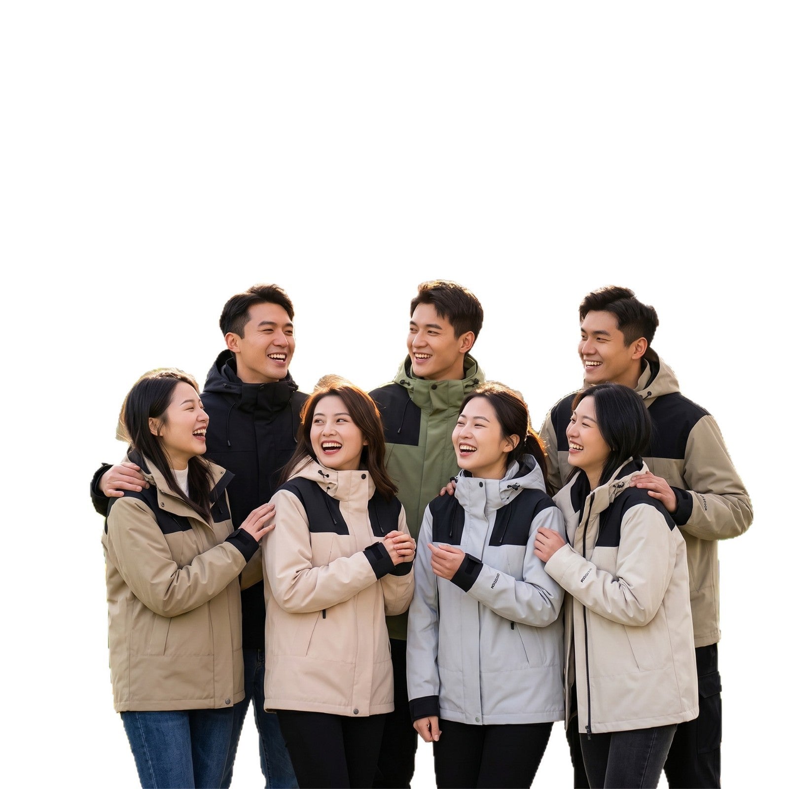 Men's Weatherproof Shell Parka with Adjustable Hood and Concealed Zippers Chichicherry