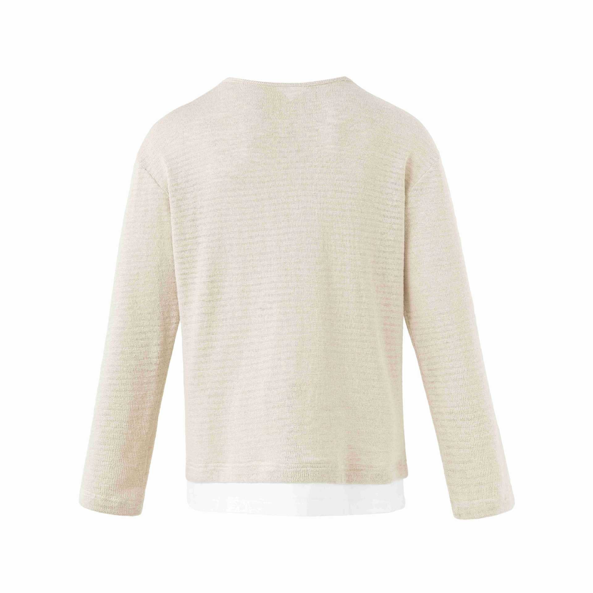 Men's fine knit sweater with round neckline and straight cut Chichicherry