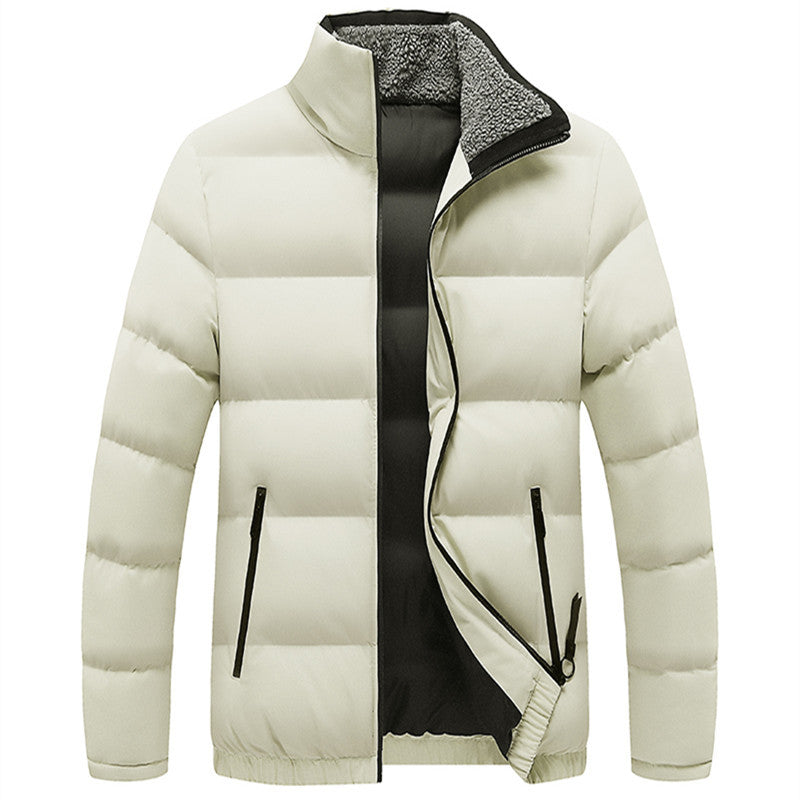 Men's Padded quilted jacket with Sherpa inner collar, windproof membrane and zip pockets Chichicherry