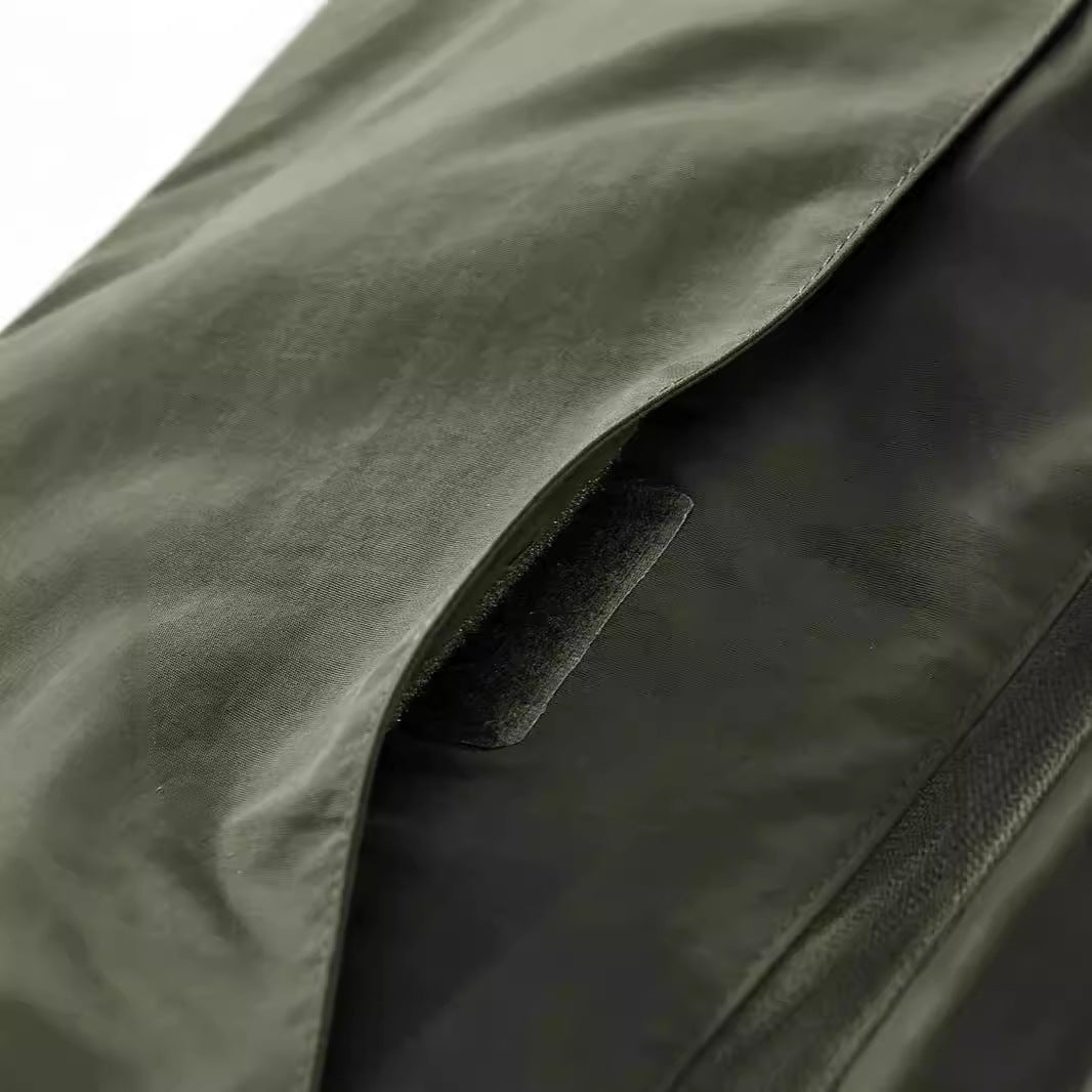 Men's Lightweight Utility Vest with Stand-Up Collar, Front Flap Pockets and Chest Zip Pocket Chichicherry