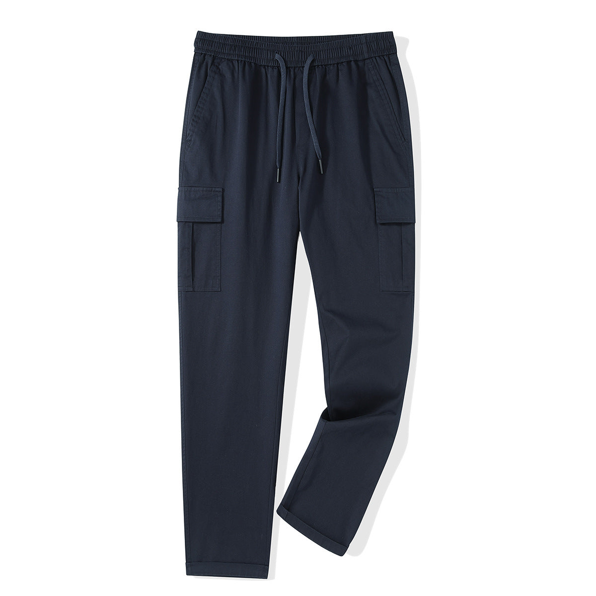 Men's Cargo Jogging Pants with Elastic Waistband, Drawstring, and Flap Pockets Chichicherry