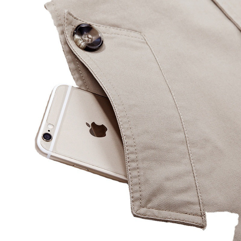 Men's mid-length hooded parka with checked inner lining and concealed zip-button placket Chichicherry