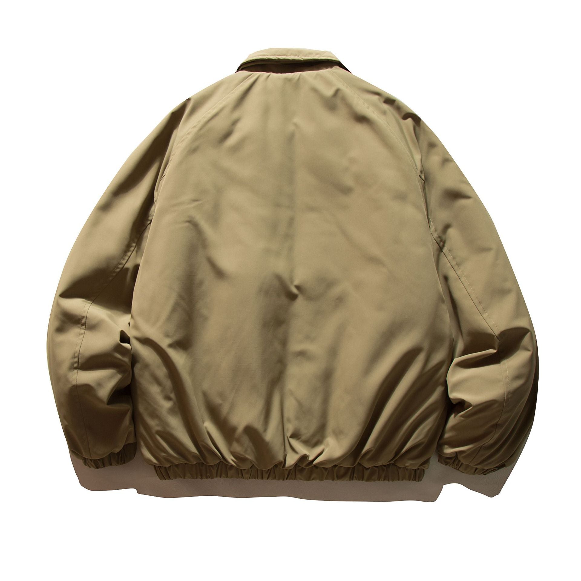 Men's short padded jacket with raglan sleeves, large flap pockets, and elastic hem Chichicherry