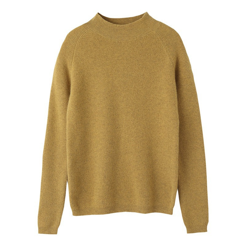 Women Slim Fit Stand Collar Sweater made of lightweight fine knit with a fine rib structure Chichicherry
