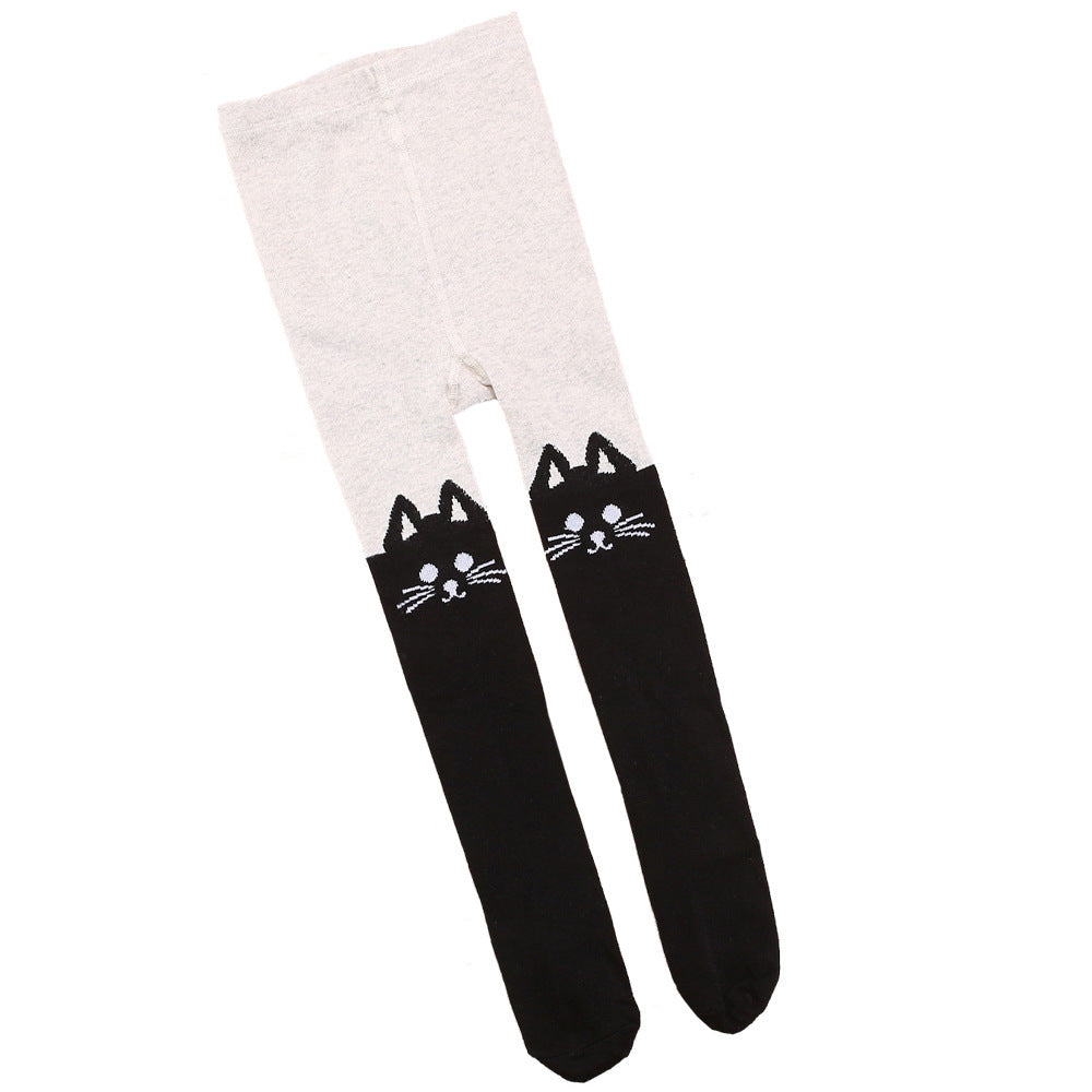 Girls Leggings with Cat Design Chichicherry