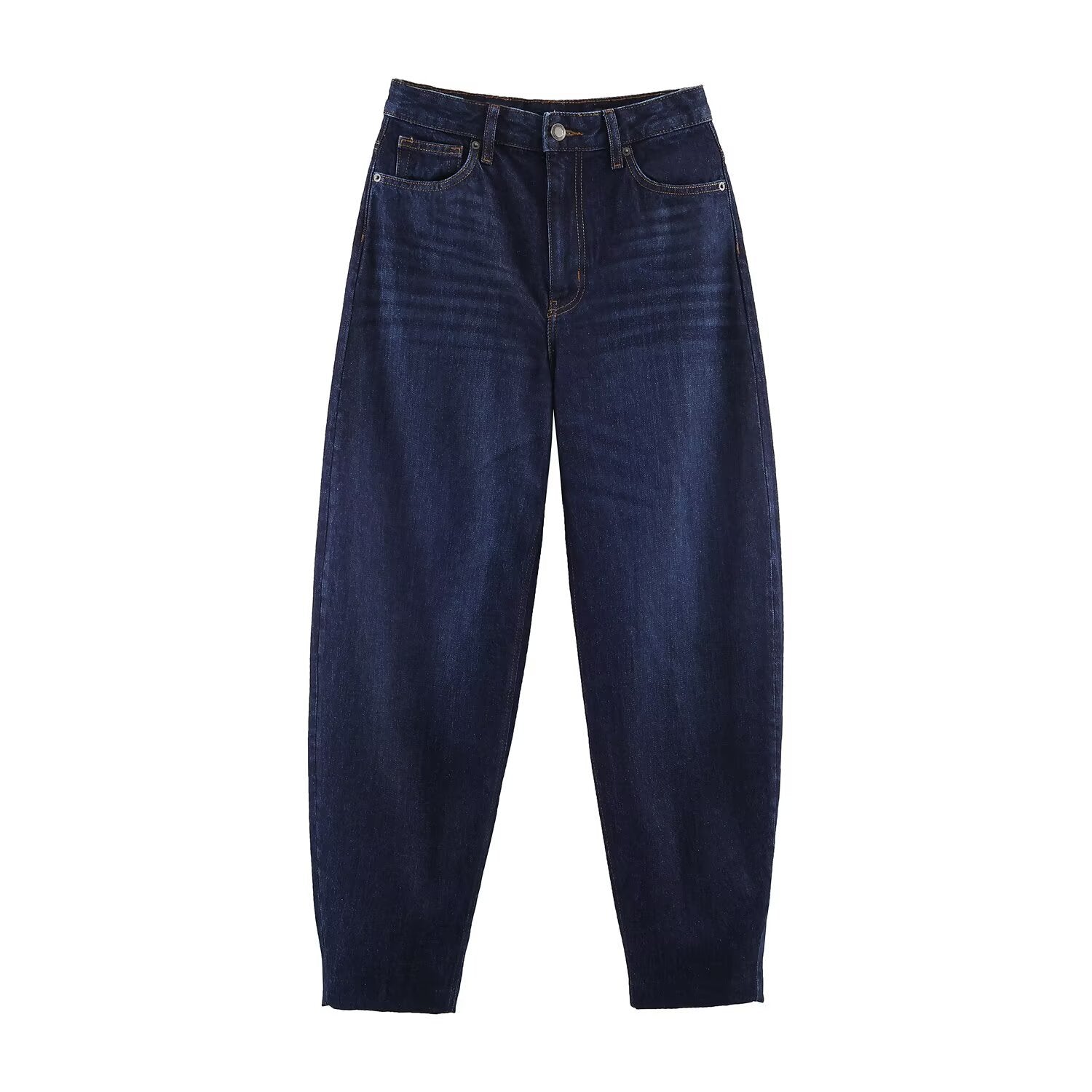 Women High-Waist Balloon Jeans with wide thigh and tapered hem Chichicherry