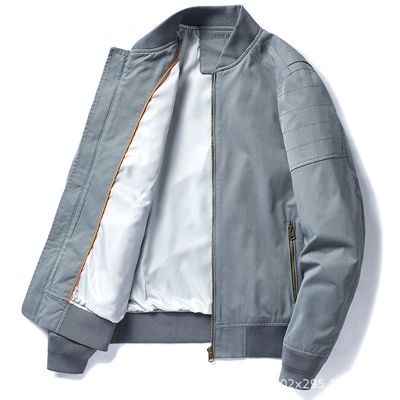 Men's lightweight bomber jacket in utility canvas with ribbed cuffs Chichicherry
