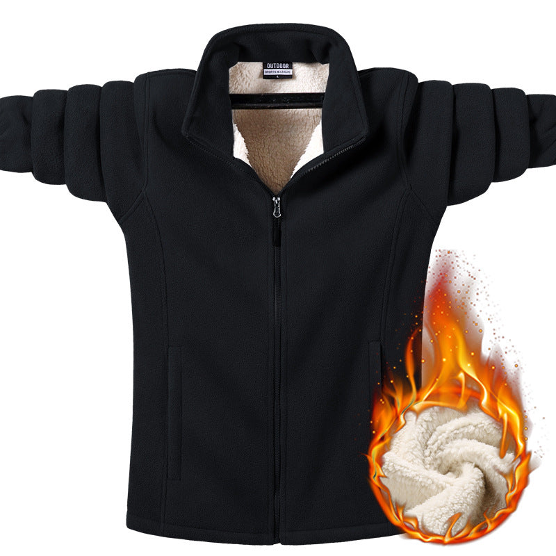 Women's fleece jacket with teddy lining, full-length zipper and high stand-up collar Chichicherry