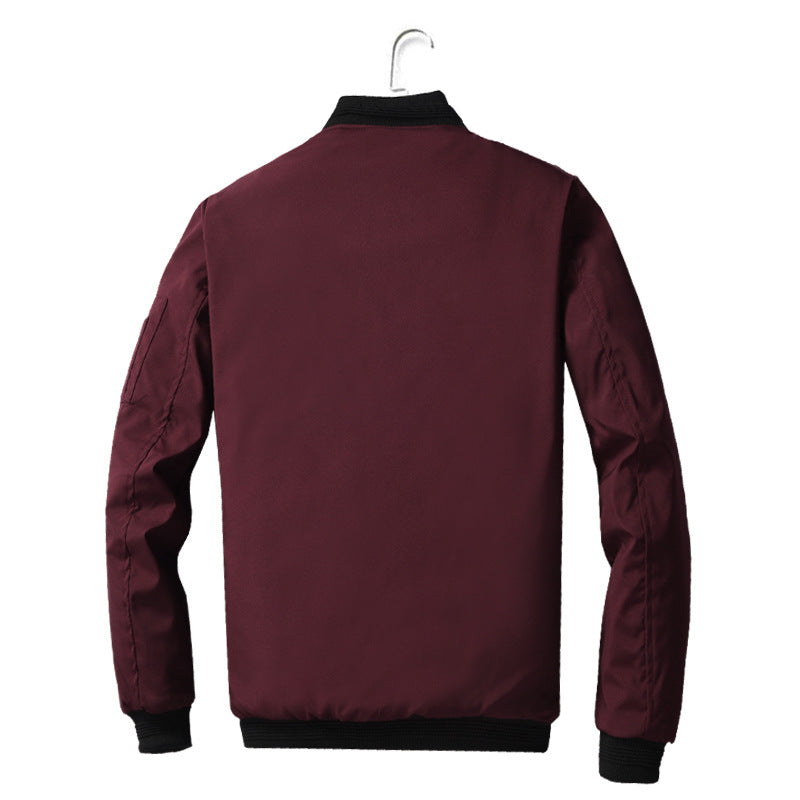 Men's Light Bomber Jacket with Arm Pocket, Ribbed Cuffs and Concealed Inner Pocket Chichicherry