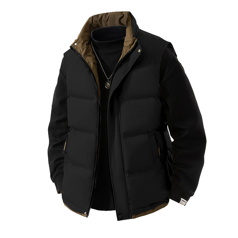 Men's padded vest with high collar, thermal filling and windproof outer shell Chichicherry