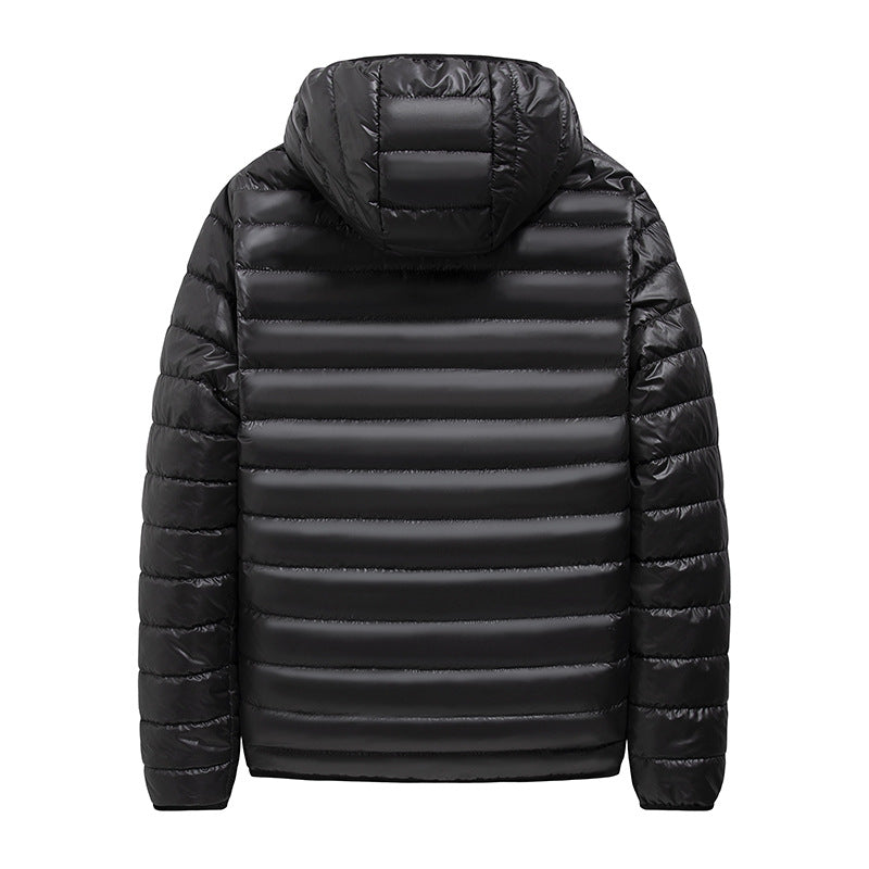 Men's Packable Minimalist Quilted Hooded Jacket with Water-Repellent Outer Layer & Thermofiber Chichicherry