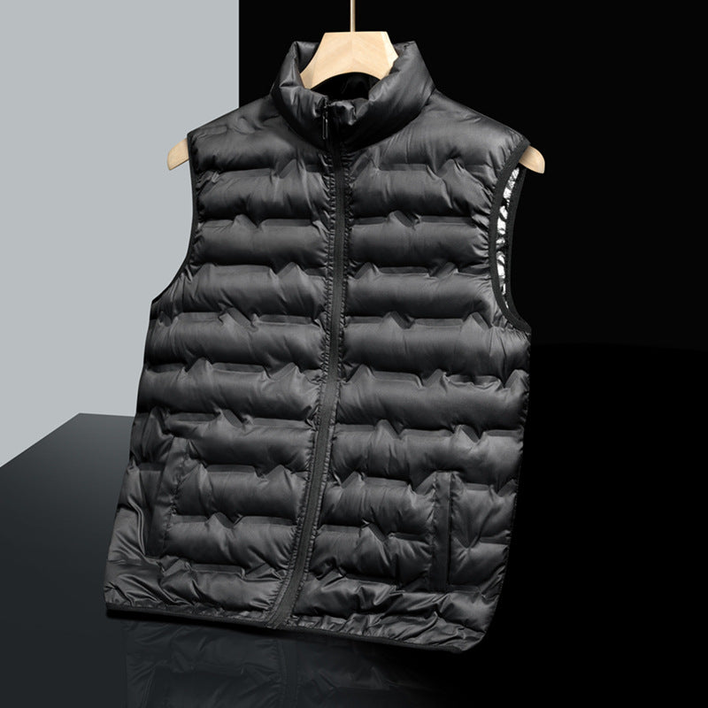 Men's thermo quilted vest with reflective inner lining and stand-up collar Chichicherry