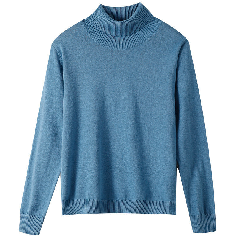 Women Minimalist Fine Knit Roll Neck with High Rib Collar and Slim Fit Chichicherry