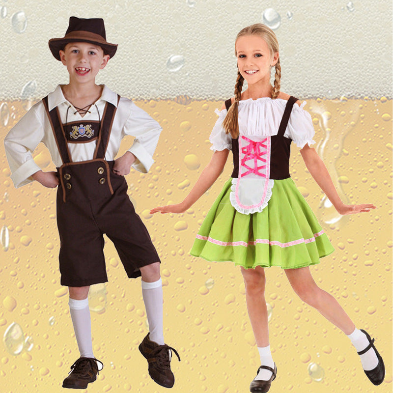Boys' traditional costume with long blouse and suspenders Chichicherry