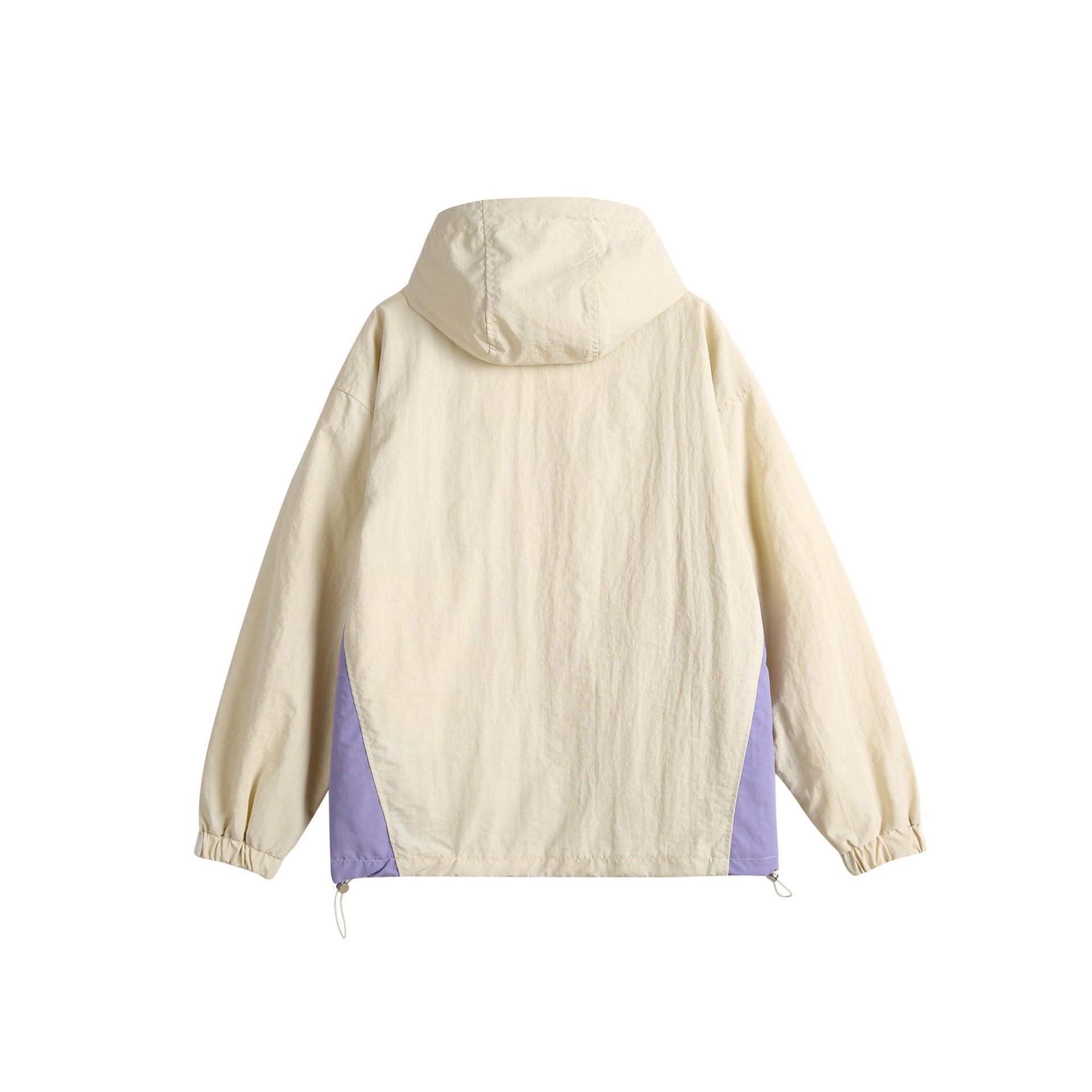 Unisex Light Hooded Windbreaker in Colorblock Design with Two-Way Zipper Chichicherry