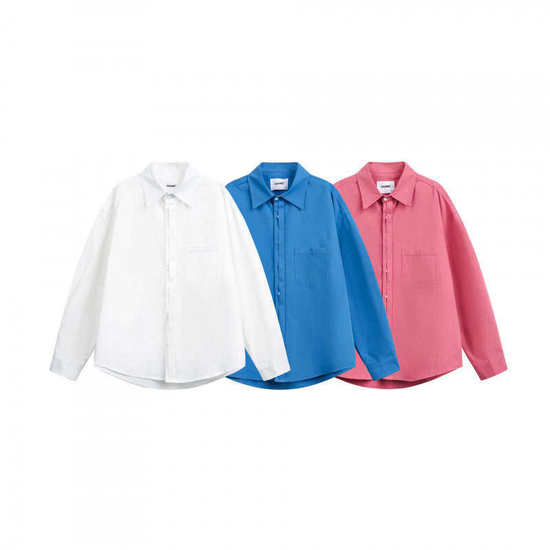 Unisex Oversized Shirt with concealed button placket and chest pocket Chichicherry