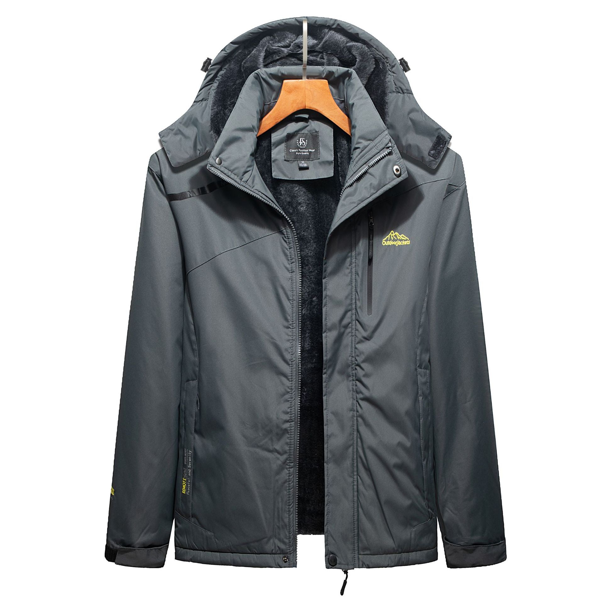 Men's Insulated Winter Parka with Teddy Lining, Hood and Water-Repellent Outer Shell Chichicherry