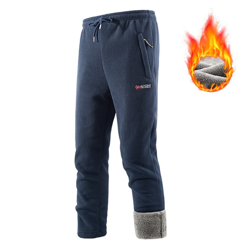 Men's thermal fleece jogging pants with sherpa cuffs, drawstring & zip pockets Chichicherry