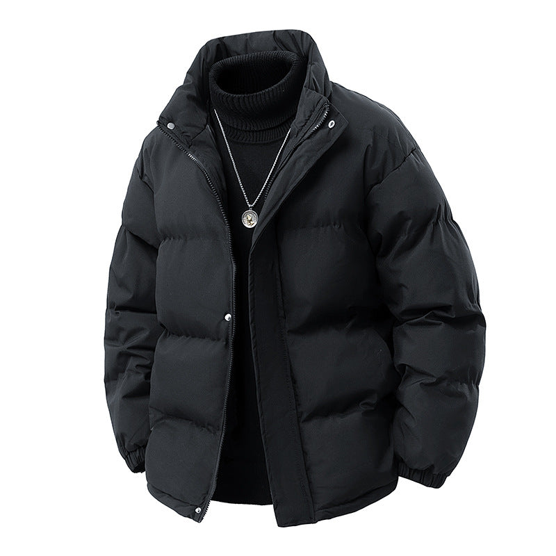 Men's Padded Oversized Puffer Jacket with Water-Repellent Shell, High Stand Collar and Concealed Zipper Chichicherry