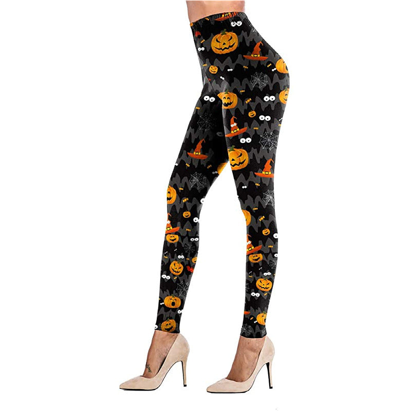 Women's Halloween leggings with high waist and stretchy comfort fabric Chichicherry