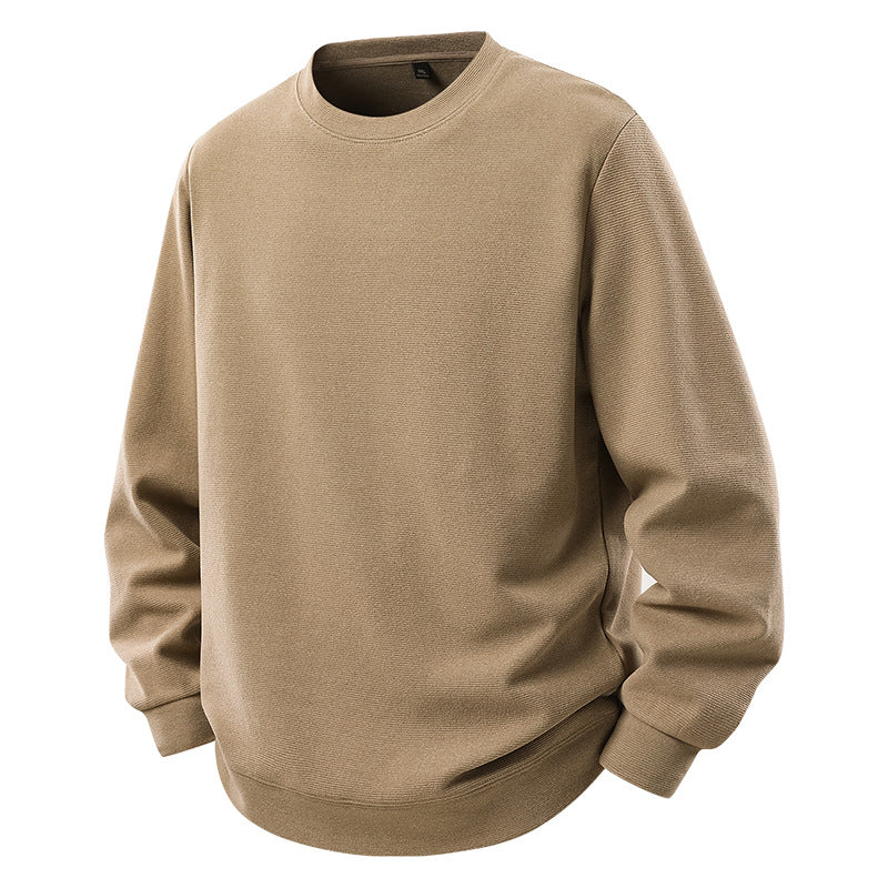 Men's Oversize Sweatshirt with Round Neck and Ribbed Cuffs Chichicherry