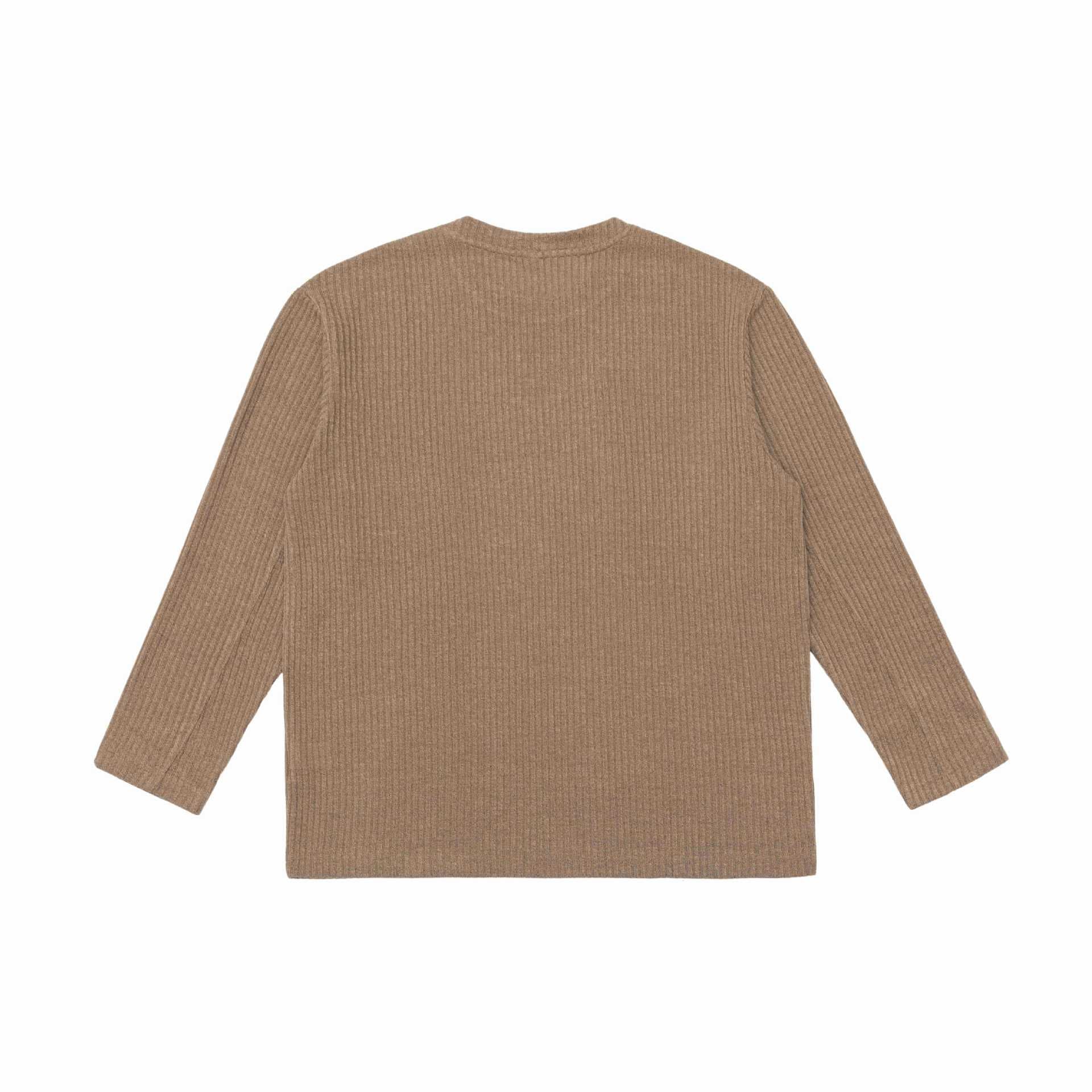 Unisex Ribbed Round Neck Sweater made of fine knit with Relaxed Fit Chichicherry
