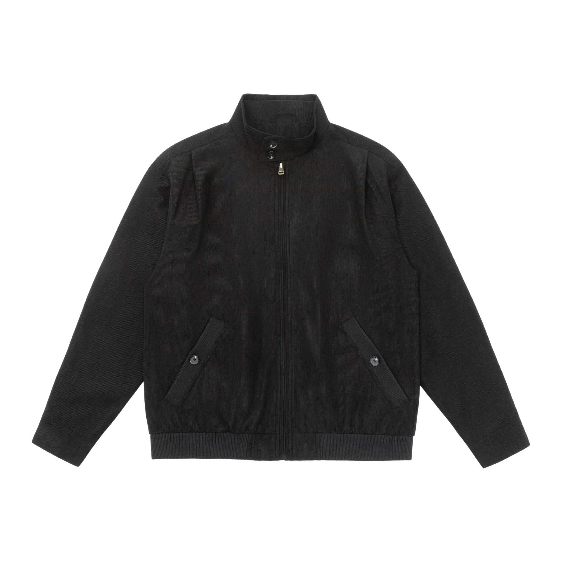 Men's Padded Jacket in Cord Look with Stand-Up Collar and Flap Pockets Chichicherry
