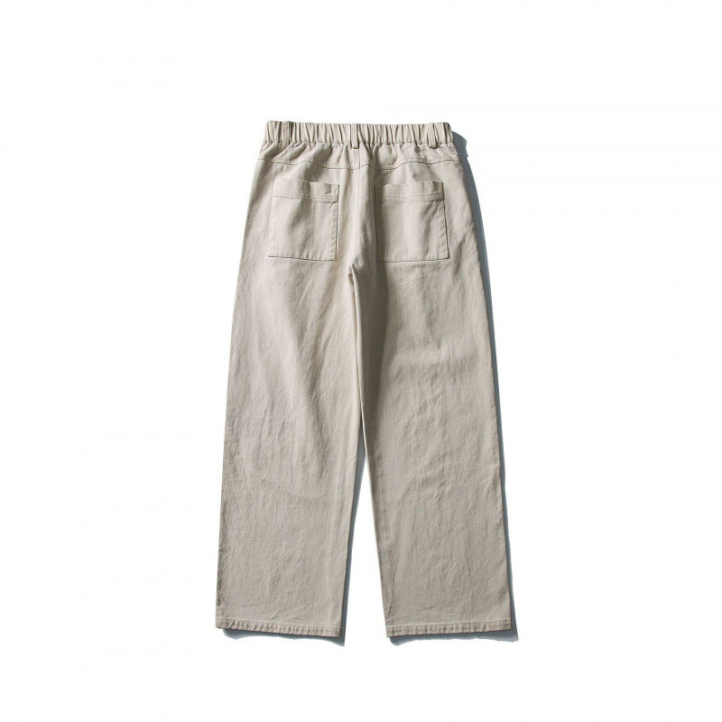 Women Wide-Leg Denim Pants made of durable denim with elastic waistband Chichicherry