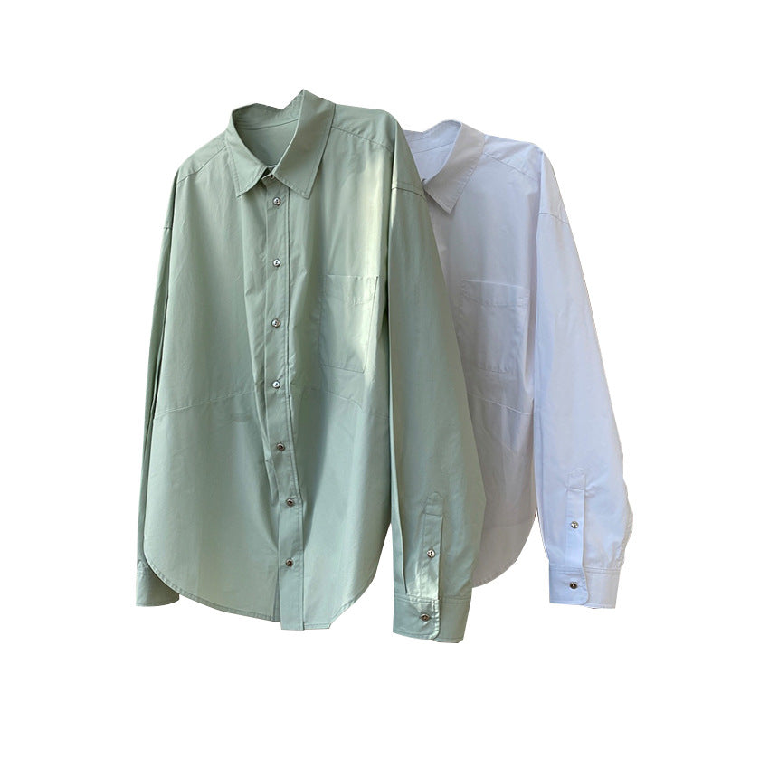 Women's Oversize Longline Shirt with Asymmetrical Hem and Boxy Poplin Silhouette Chichicherry