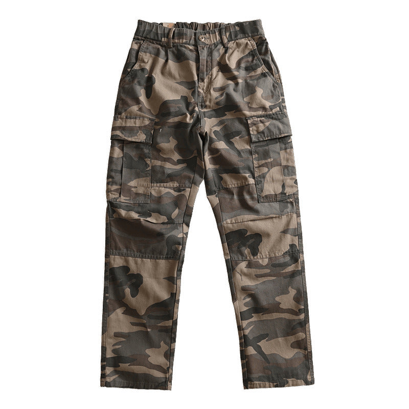 Herren Cargohose im Military-Look mit Mehrfachtaschen und geradem Schnitt Chichicherry