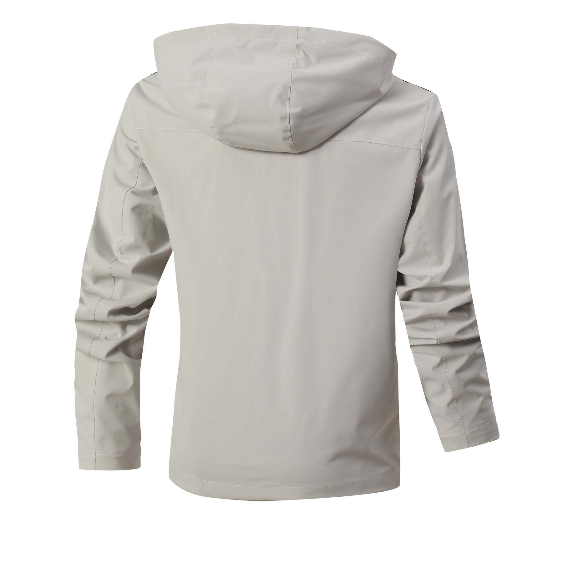 Men's Technical Parka Jacket with Hood, Reflective Details and Check Interior Lining Chichicherry