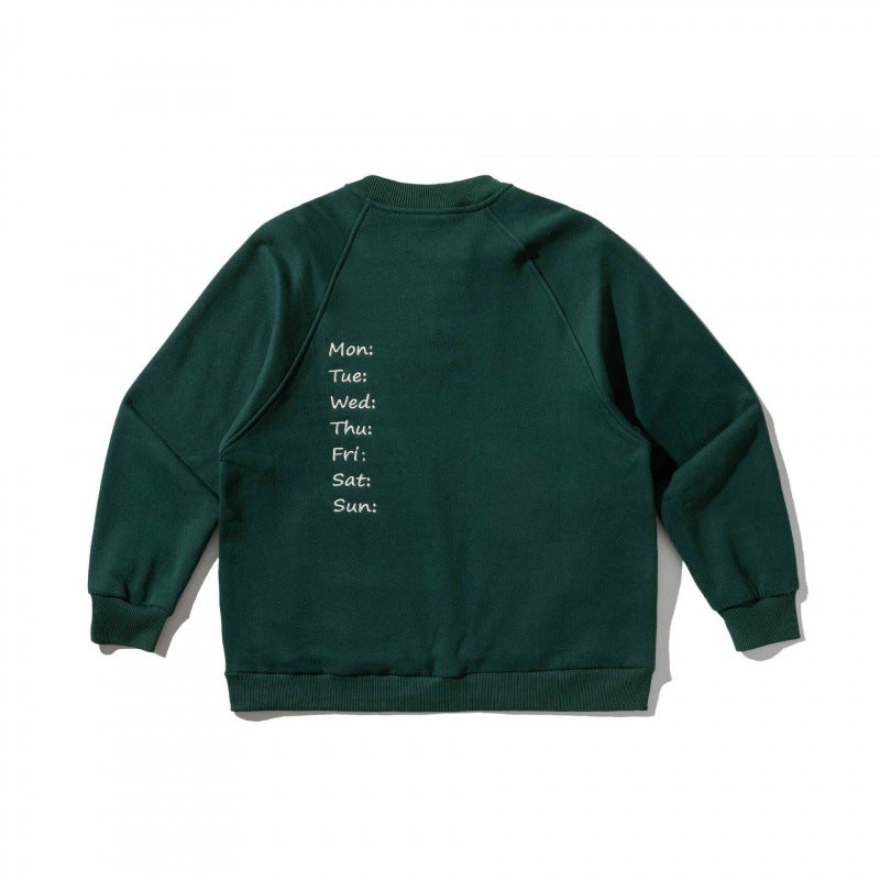 Unisex Oversize Sweatshirt with Henley placket, raglan sleeves and round hand pockets Chichicherry
