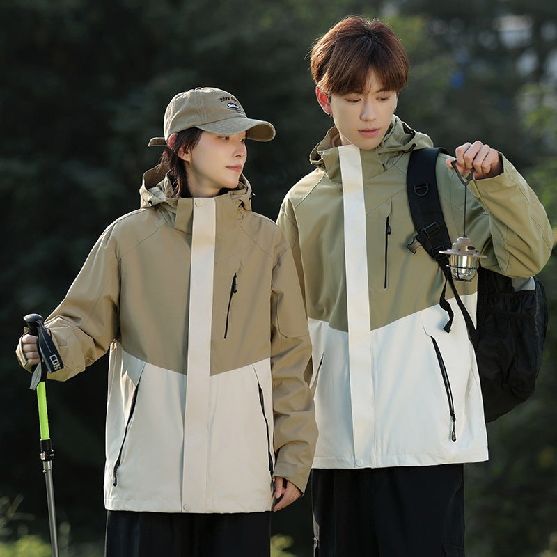Men's Two-Tone Wind and Water-Repellent Softshell Jacket with Hood Chichicherry