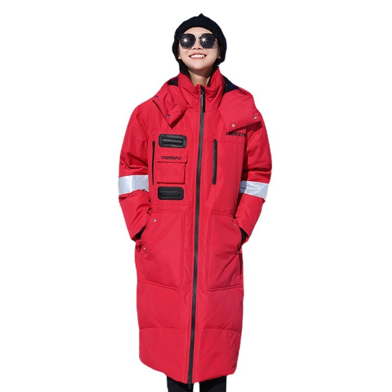 Men's warming waterproof winter parka with hood and reflective details Chichicherry