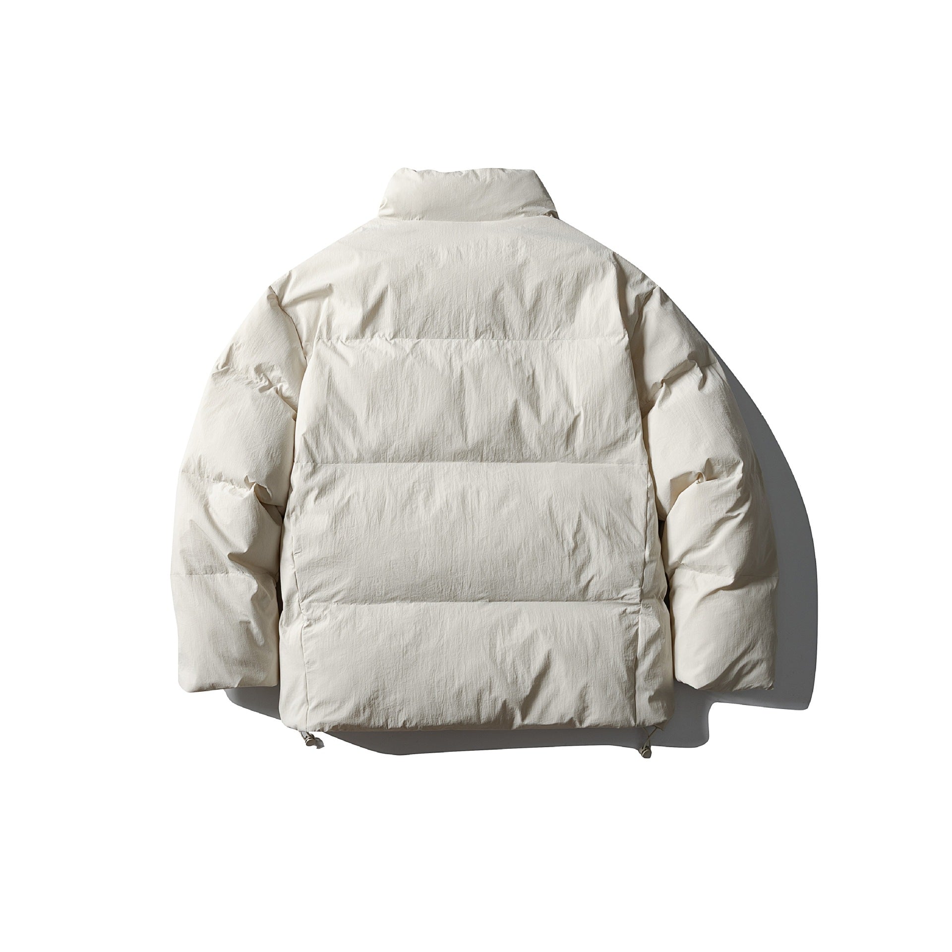 Unisex short-cut square quilted puffer jacket with high funnel collar and adjustable hem Chichicherry