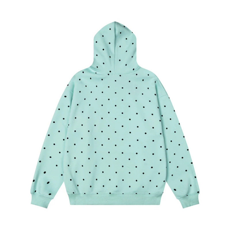 Women's hoodie with polka dot, musical note print and kangaroo pocket Chichicherry