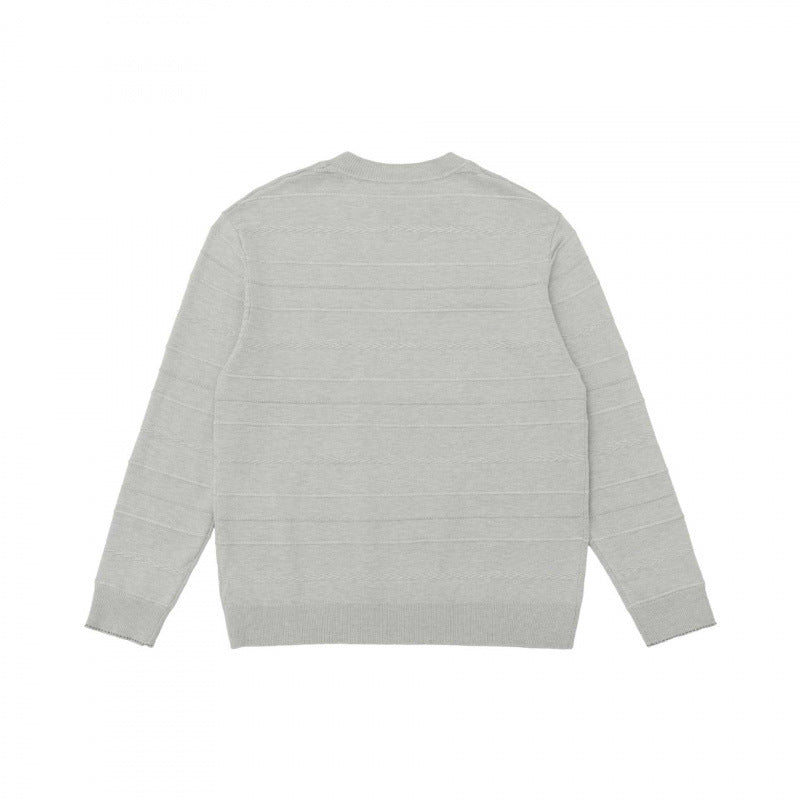 Unisex fine knit pullover with fine structured stripes, round neck and slightly oversized cut Chichicherry
