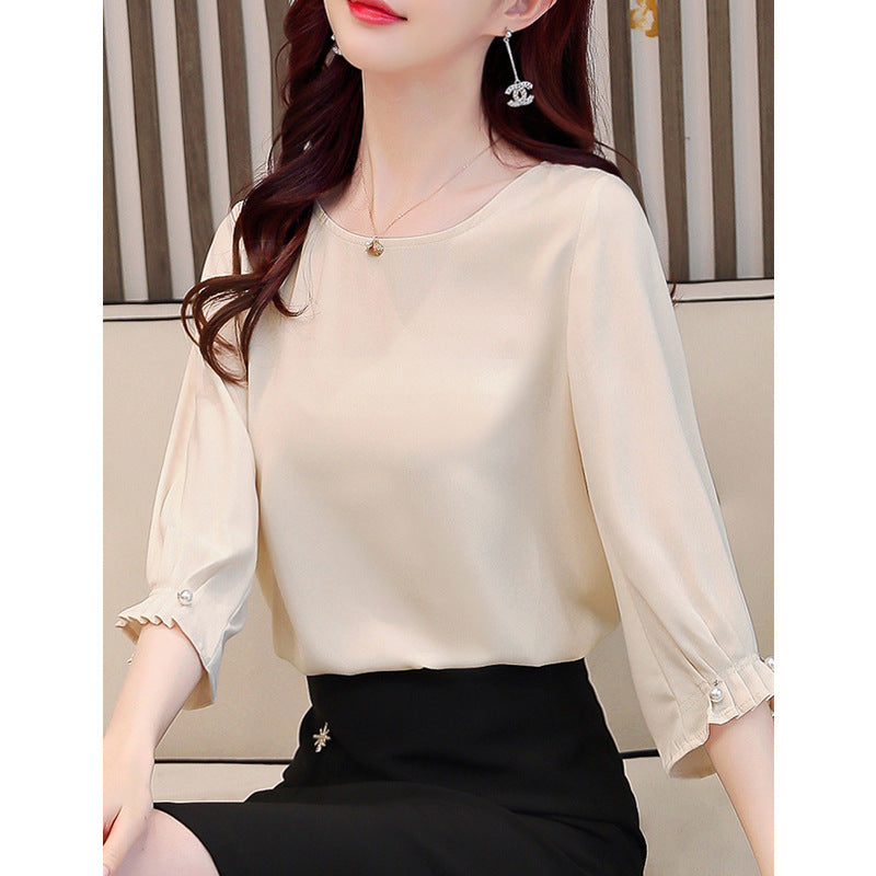 Women's Elegant Blouse with Puff Sleeves Chichicherry