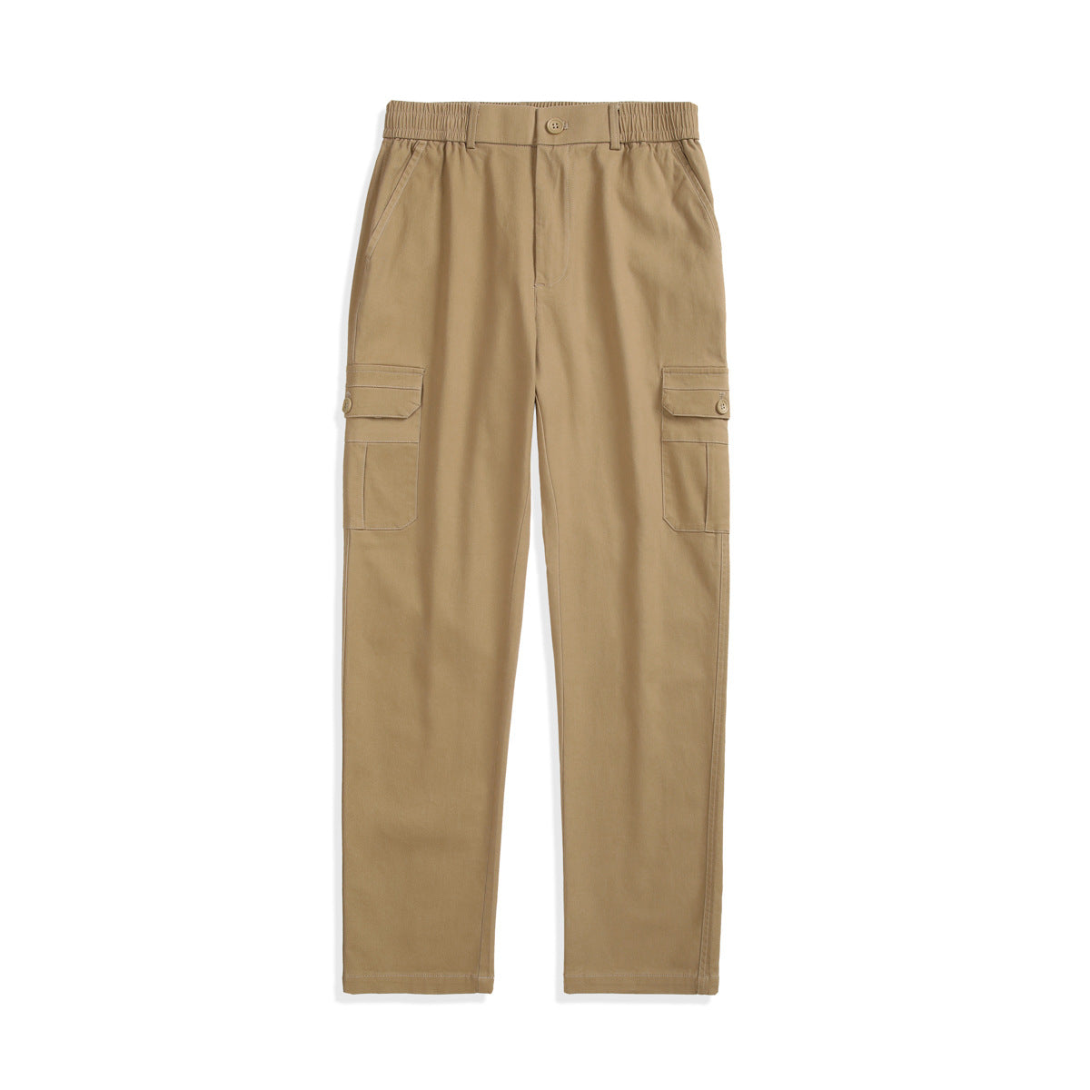 Men's straight-cut cargo pants with utility flap pockets and slightly tapered leg Chichicherry