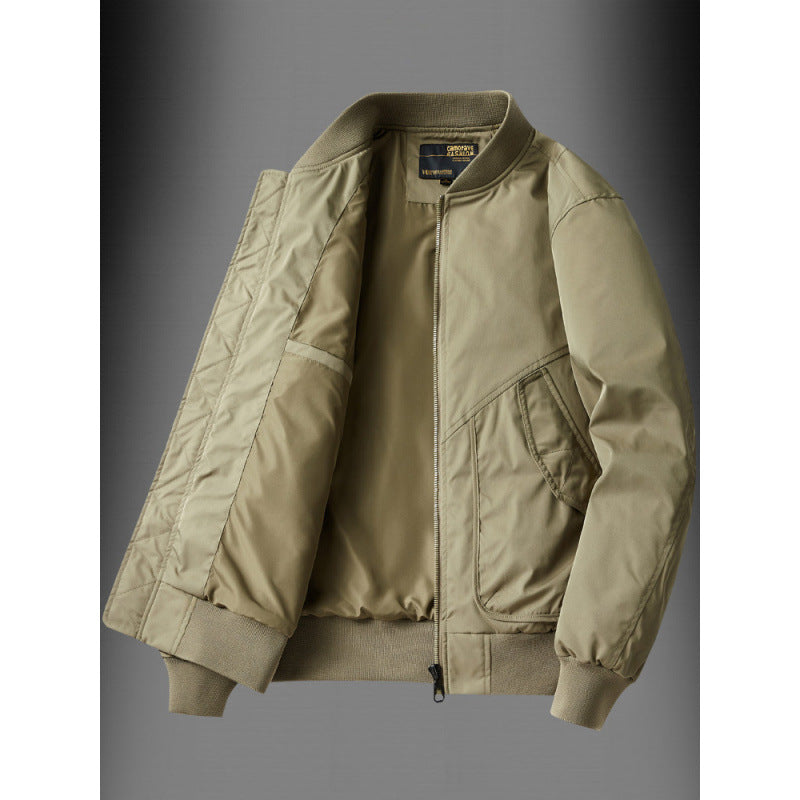 Herren Classic Bomberjacke im Utility-Look mit gesteppter Thermofütterung und Schrägeingrifftaschen Chichicherry