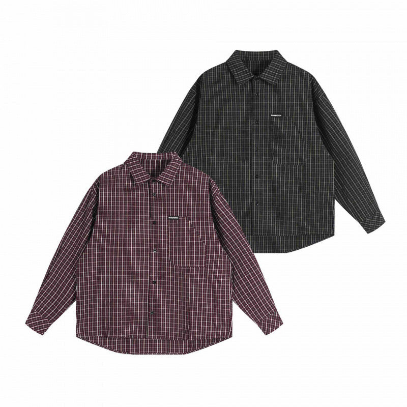 Unisex Oversize Shirt Jacket with boxy cut, shirt collar and patch breast pocket Chichicherry