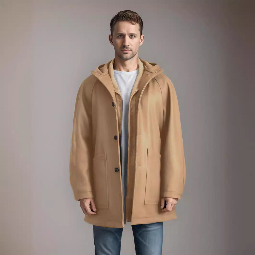 Men's oversized hooded coat with teddy lining Chichicherry